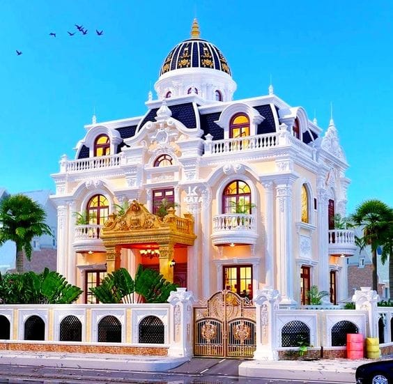 Bản thiết kế biệt thự kiểu Pháp đẹp hoàn hảo đến từng chi tiết