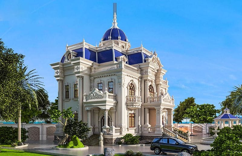Thiết kế biệt thự kiến trúc Pháp mang nét hiện đại không kém phần sang trọng và đẳng cấp