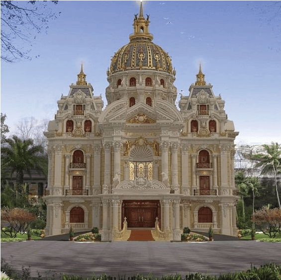 Tính đối xứng là một trong những đặc trưng tiêu biểu nhất của biệt thự kiểu cổ điển