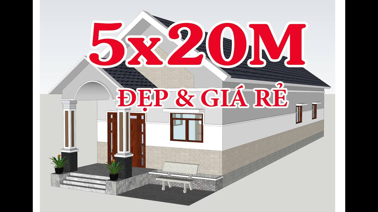 Mẫu nhà cấp 4 mái thái 5x20m 3