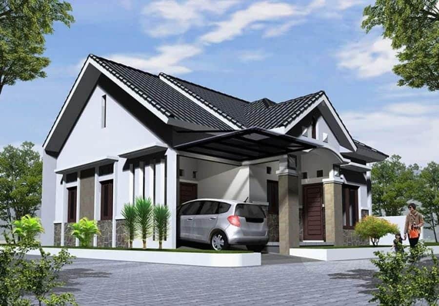 Thiết kế nhà phố 1 tầng mái Thái